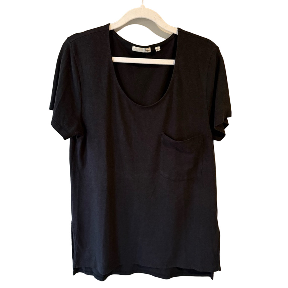 Wilfred Aritzia Black Relaxed Fit Short Sleeve Tee